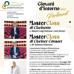 MasterClass di Clarinetto dei Maestri Luigi Pettrone e Luca Sartori