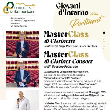 MasterClass di Clarinet Consort del M° Gaetano Falzarano